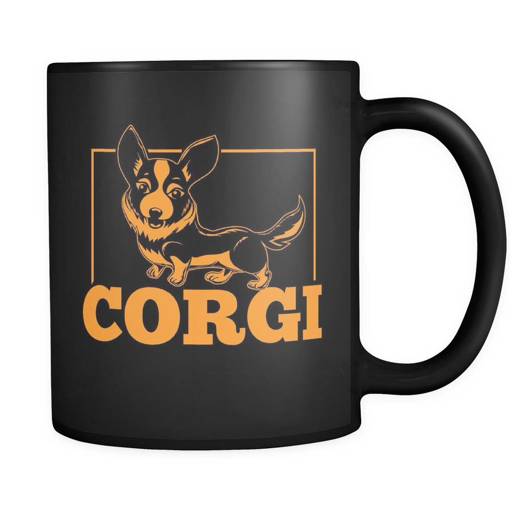 Corgi Coffee Mug - Black 11 oz.