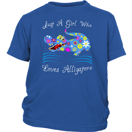 Just A Girl Who Loves Alligators Shirt - Blue