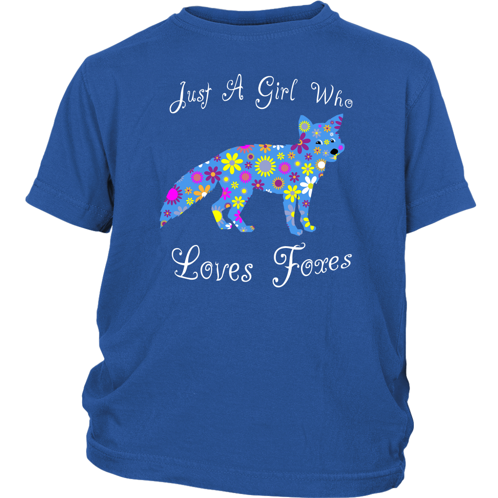 Just A Girl Who Loves Foxes  Shirt - Blue