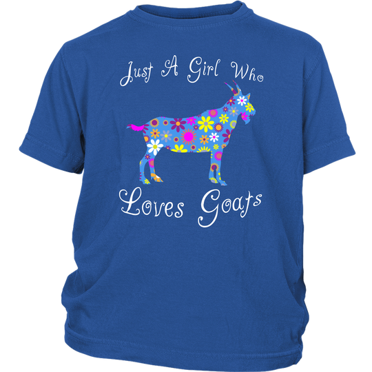 Just A Girl Who Loves Goats Shirt - Blue