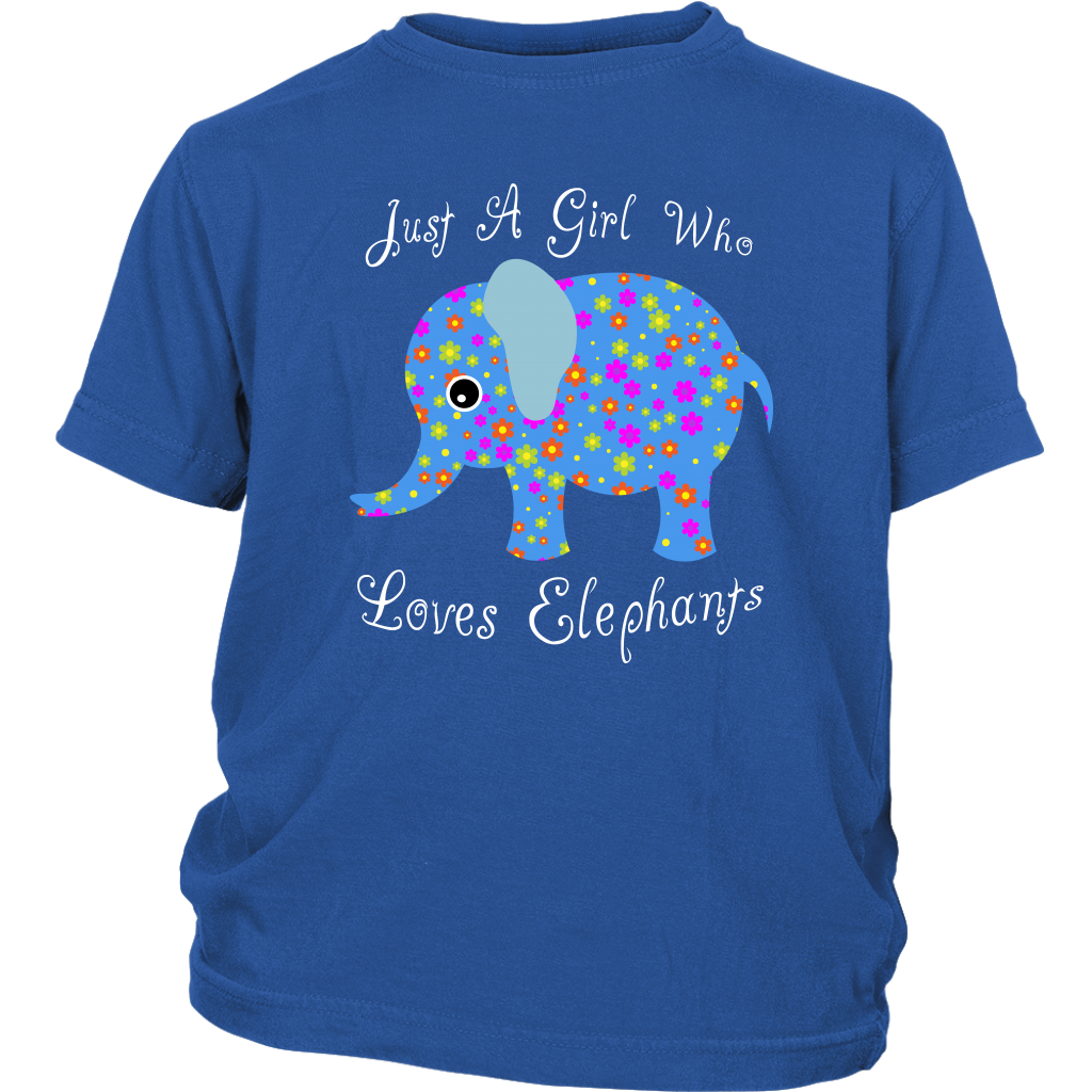Just A Girl Who Loves Elephants Shirt - Blue