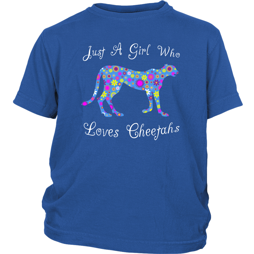 Just A Girl Who Loves Cheetahs Shirt - Blue