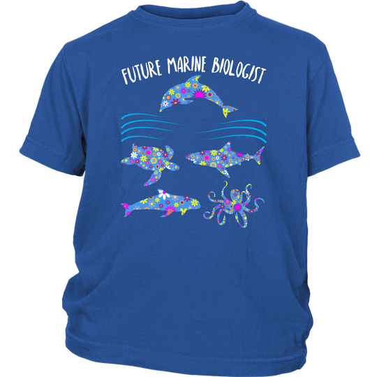 Future Marine Biologist Shirt For Girls - Blue