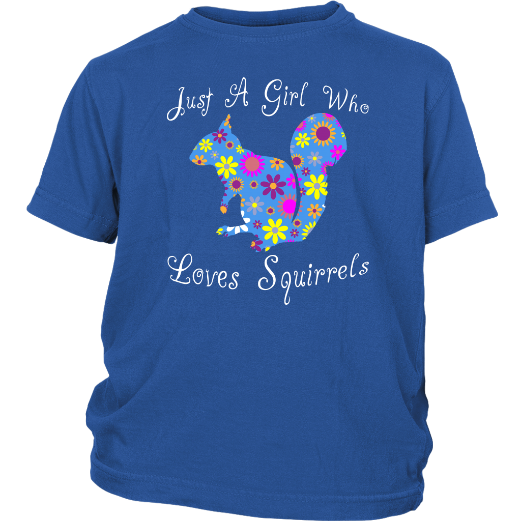 Just A Girl Who Loves Squirrels Shirt - Blue