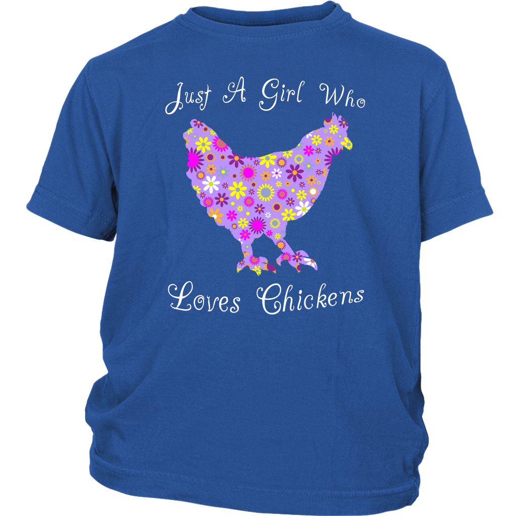 Just A Girl Who Loves Chickens Shirt - Blue