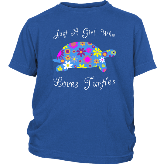 Just A Girl Who Loves Turtles Shirt - Blue