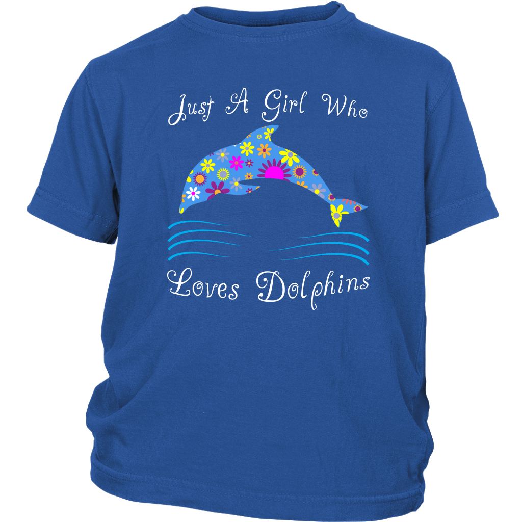 Just A Girl Who Loves Dolphins Shirt - Blue