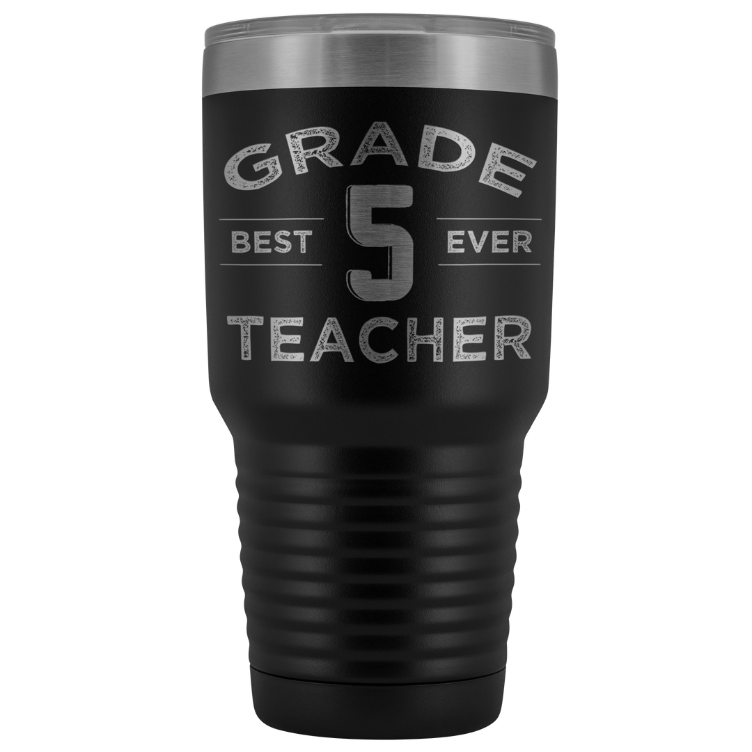 Grade 5 Teacher Tumbler Travel Mug - 30 Oz.
