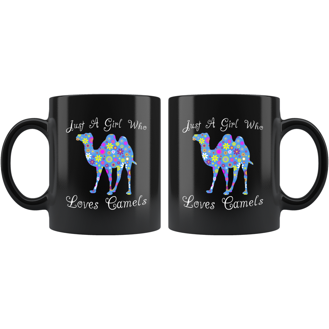 Girl Loves Camels Mug - Black 11 oz.