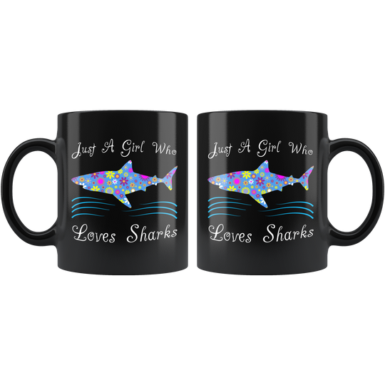 Shark Lover Mug - Black 11 oz.