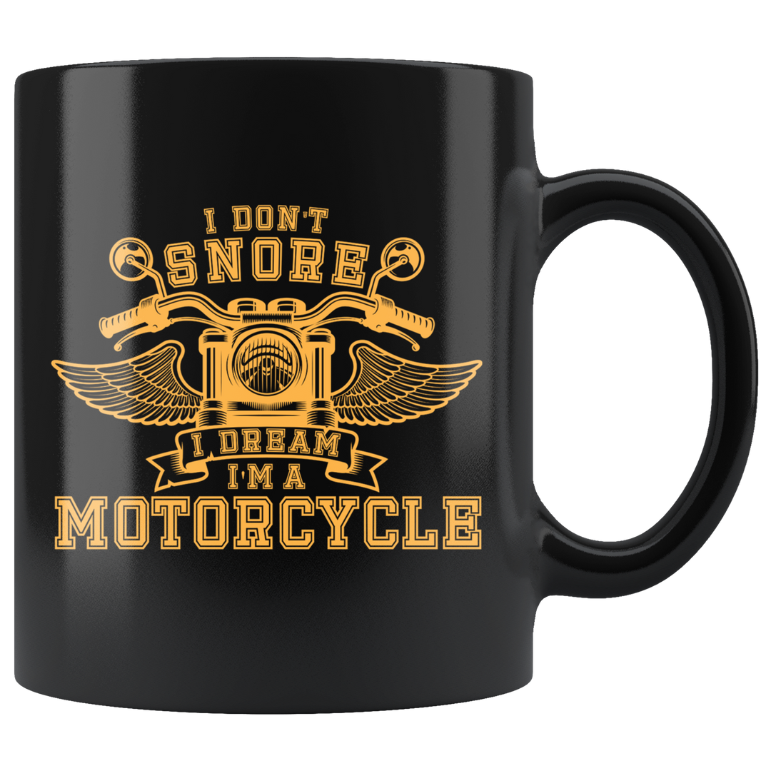 Motorcycle Snoring Coffee Mug - Black 11 oz.