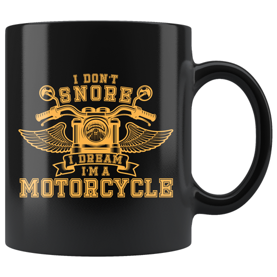 Motorcycle Snoring Coffee Mug - Black 11 oz.