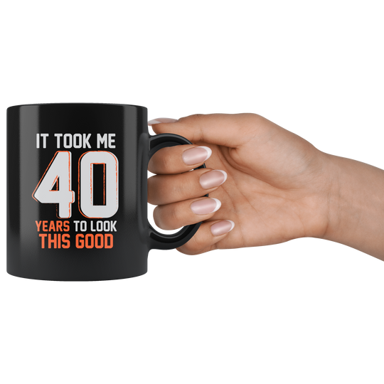 40th Birthday Coffee Mug - Black 11 oz.