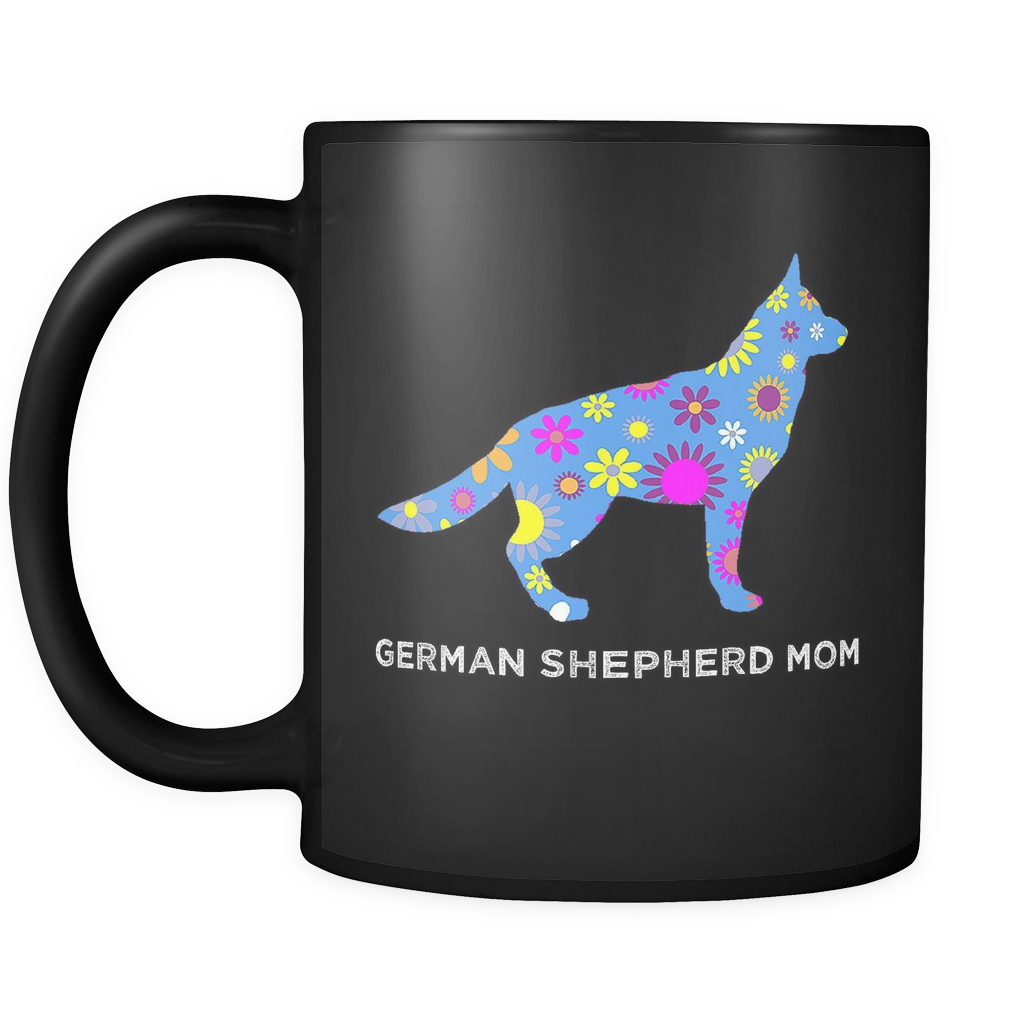 German Shepherd Mom Mug - Black 11 Oz.