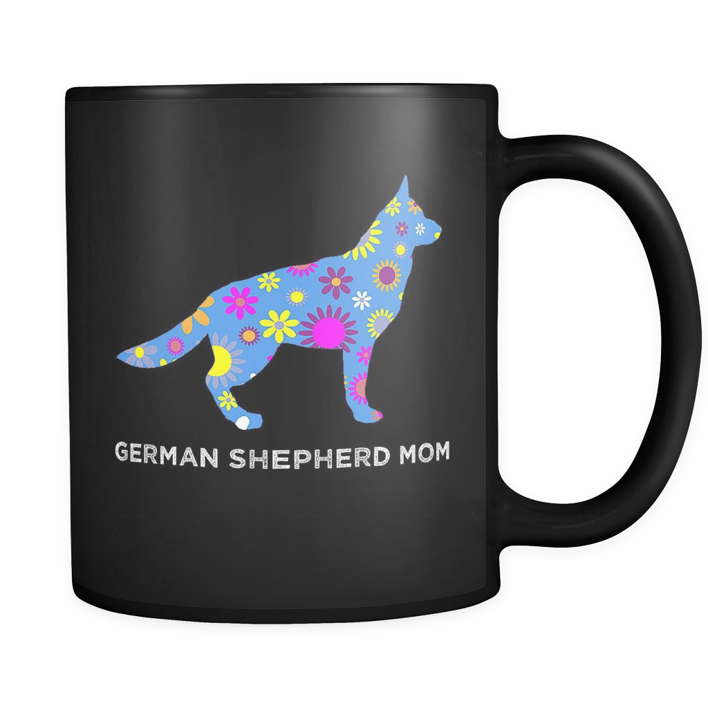 German Shepherd Mom Mug - Black 11 Oz.