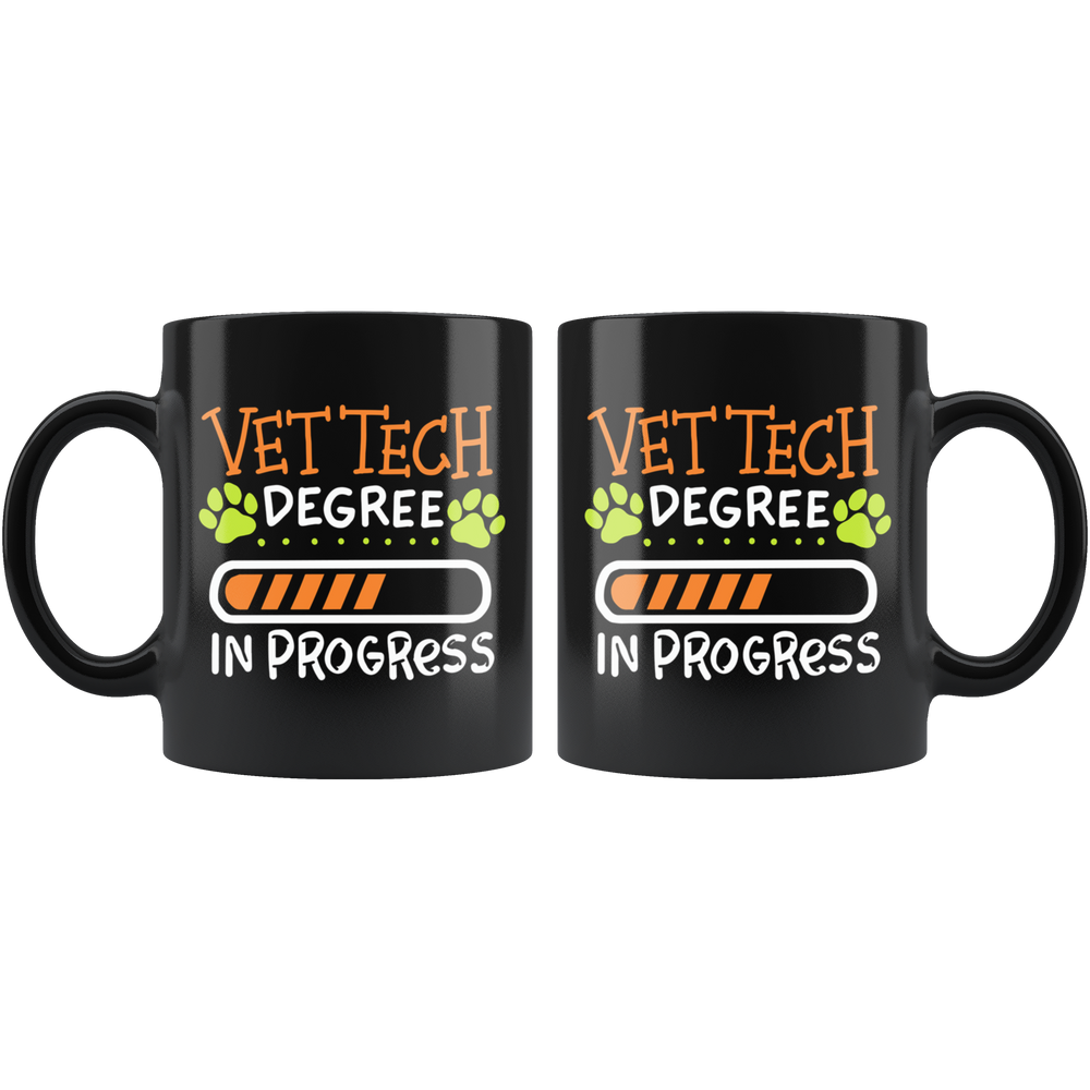 Vet Tech Degree In Progress Mug - Black 11 oz.