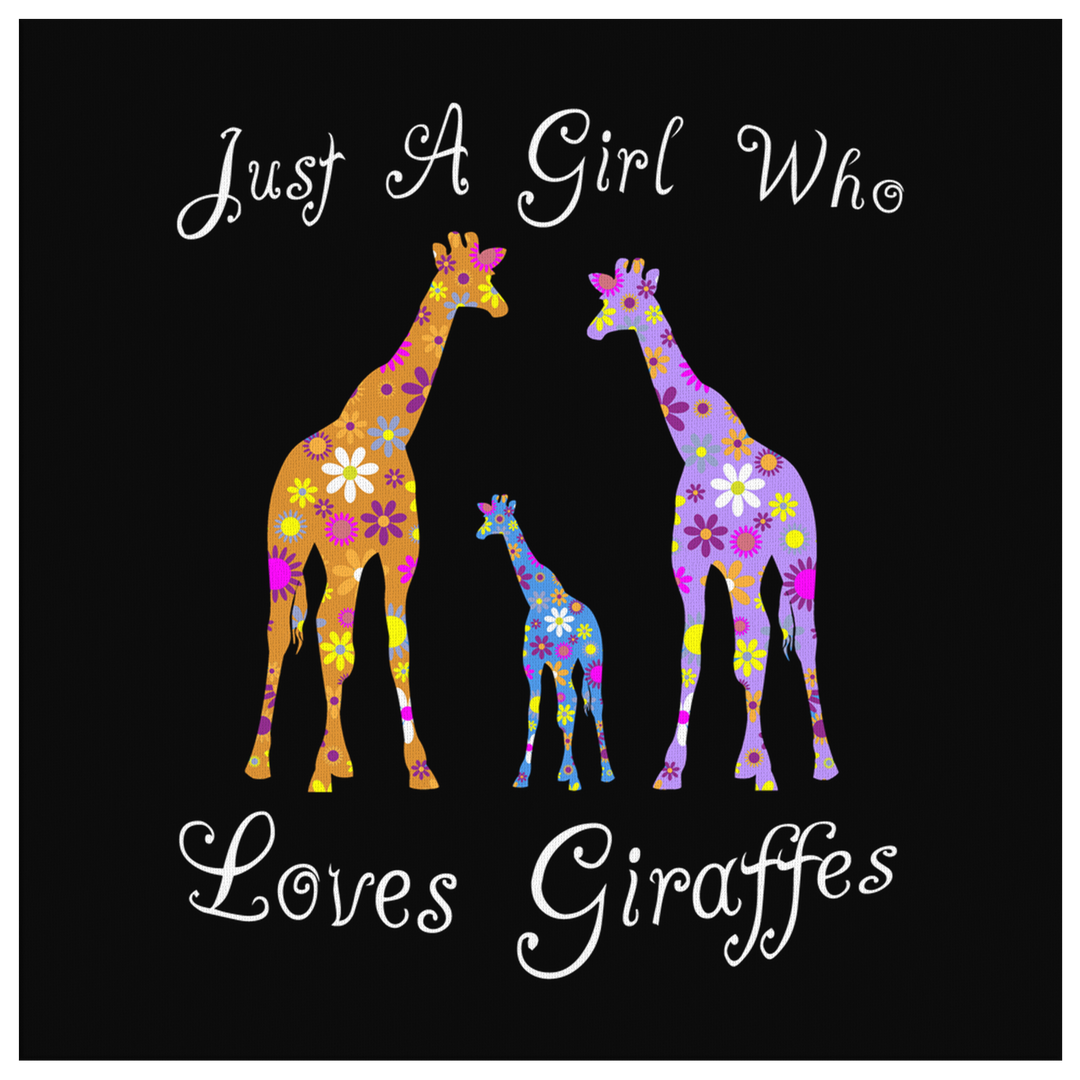 Giraffe Wall Art Canvas Print For Girls And Kids
