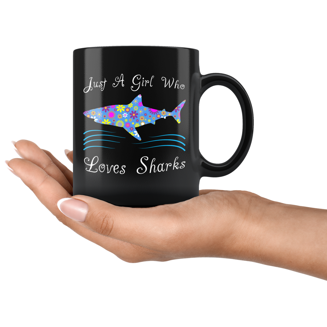Shark Lover Mug - Black 11 oz.